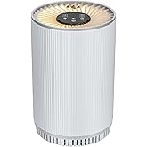 AIUZLK Air Purifiers for Bedroom Home with 3 Stage H13 HEPA Filter,22dB Quiet Desktop Small air Purifier with Night Light,3 Timing,Suitable for Smoke,Pet Dander,Hair,Odors.KJ80