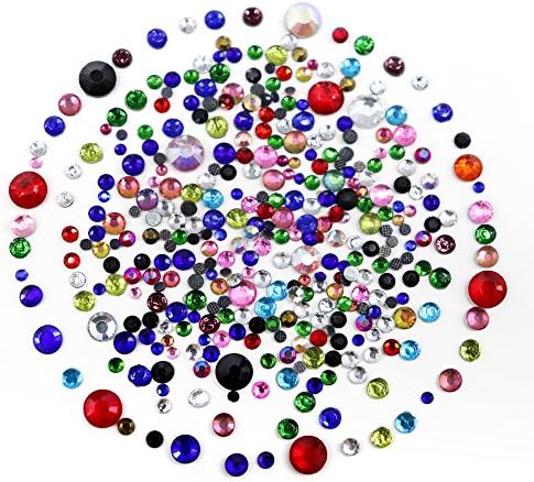 Rhinestone 20g/lot 2-6mm Mixed Colors Glass Flatback Mixed Szes Hot Fix Stones (Mixed Color 1)