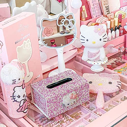 Impressions Vanity Hello Kitty LED Handheld Mirror, Makeup Vanity Mirror with Standing Base and