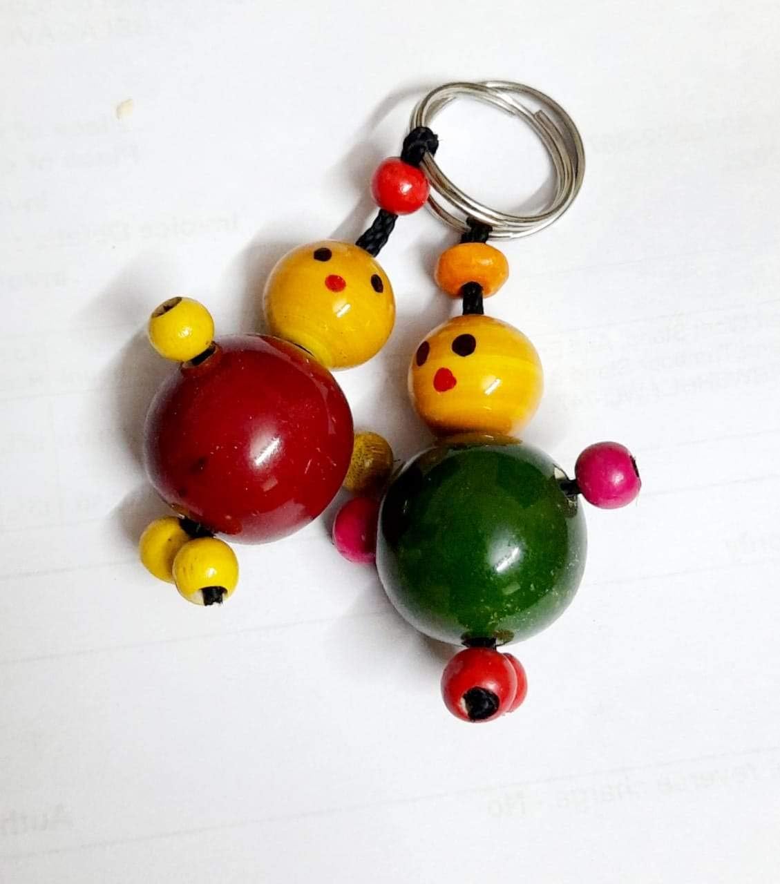 Wooden Doll Keyrings & Keychains for Home./ Funny Model