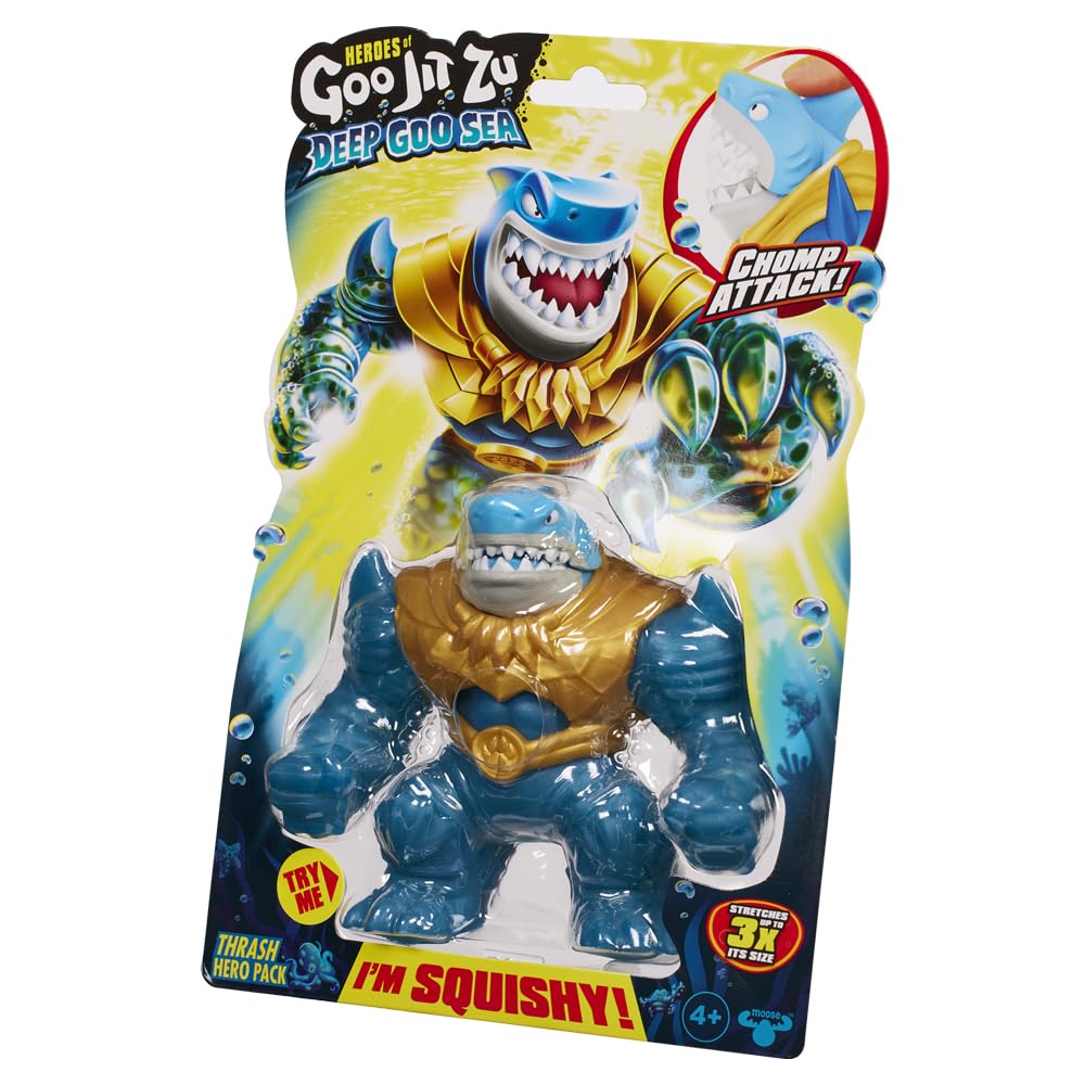 Heroes of Goo Jit Zu BANDAI Deep Goo Sea Thrash Action Figure - CO42565 Multicolor - Stretch and Twist Figures for Action! โ image 1