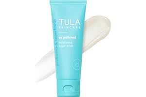 TULA Skin Care So Polished Exfoliating Sugar Scrub - Face Scrub, Gently Exfoliates with Sugar, Papaya, and Probiotic Extracts for a Softer and Radiant-Looking Complexion, 2.9 oz.