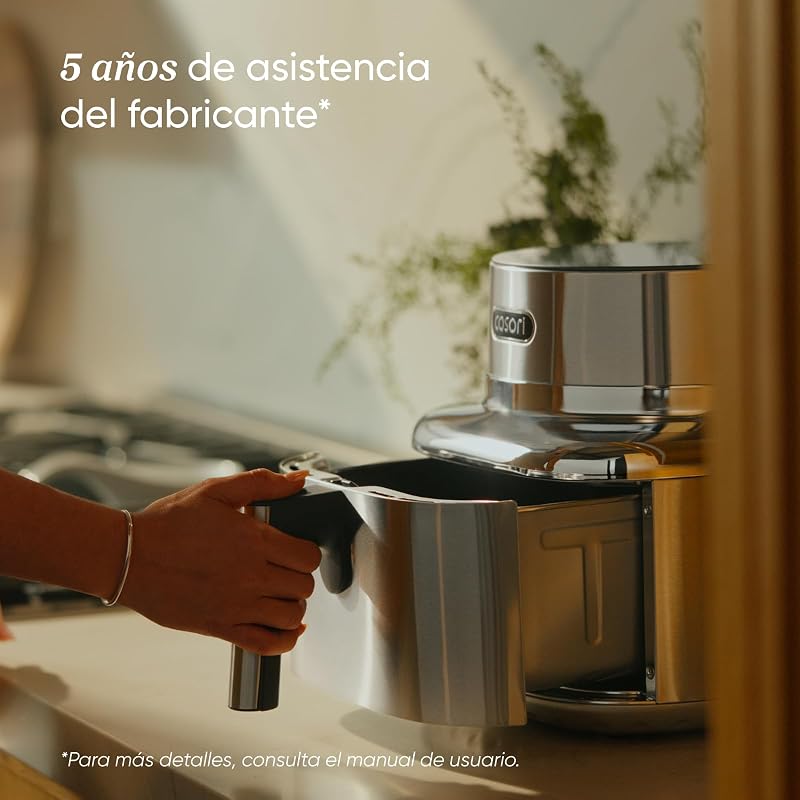 Iconic Single Freidora de Aire Inteligente 6,2L, Acero Inoxidable