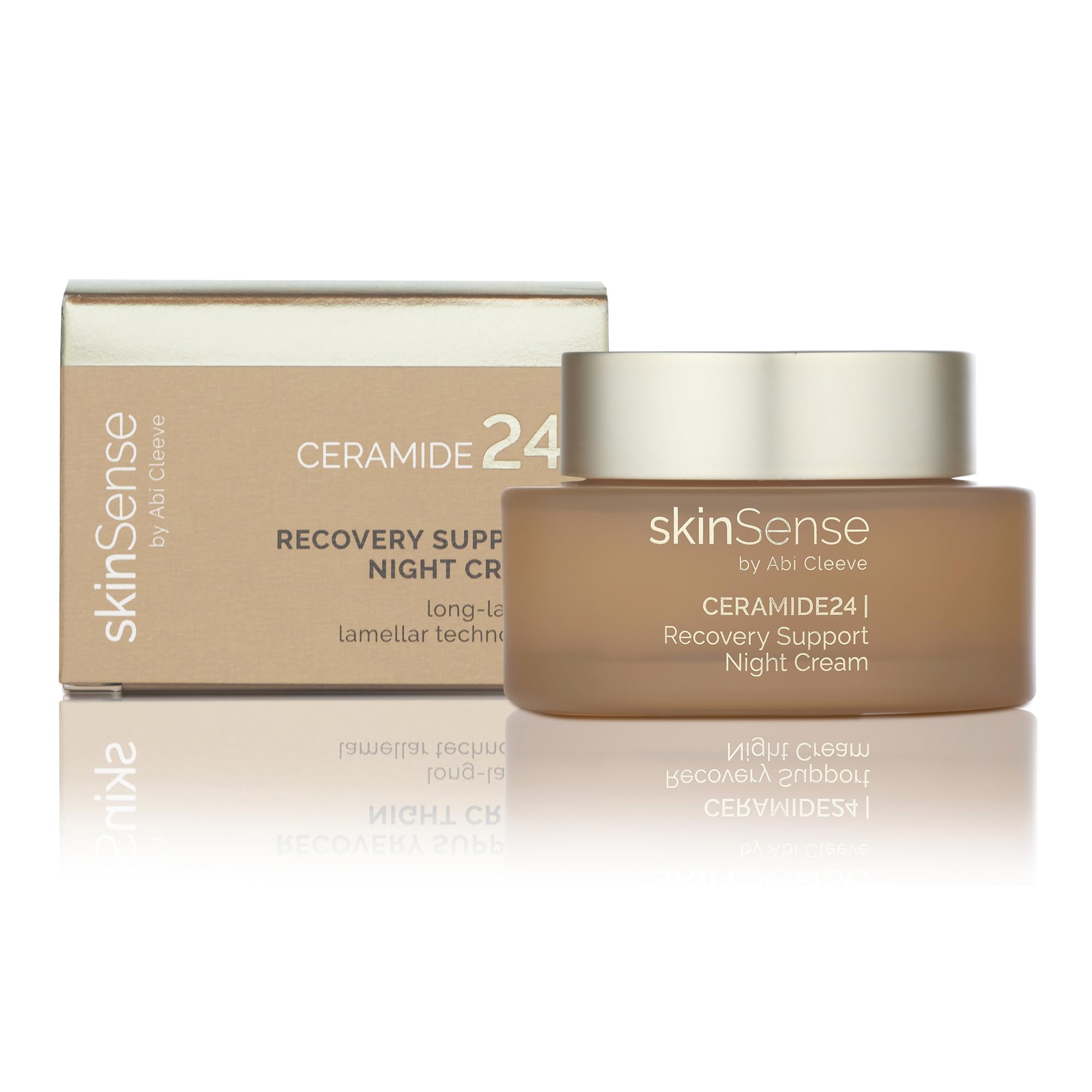 SkinSense Ceramide24 Recovery Support Night Cream 50ml, Anti-Ageing Night Moisturiser for Mature Skin, Skin Support Night Ritual Cream, Repairing Night Lotion