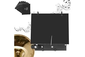 WINDIHOUES Trombone Lyre, Trumpet Lyre for Marching Band, with 8 Double-Sided Flip Folio Folder, Silicone Clip, Portable Instrument Accessory, Perfect for Cornet, Baritone and Marching Band Brass