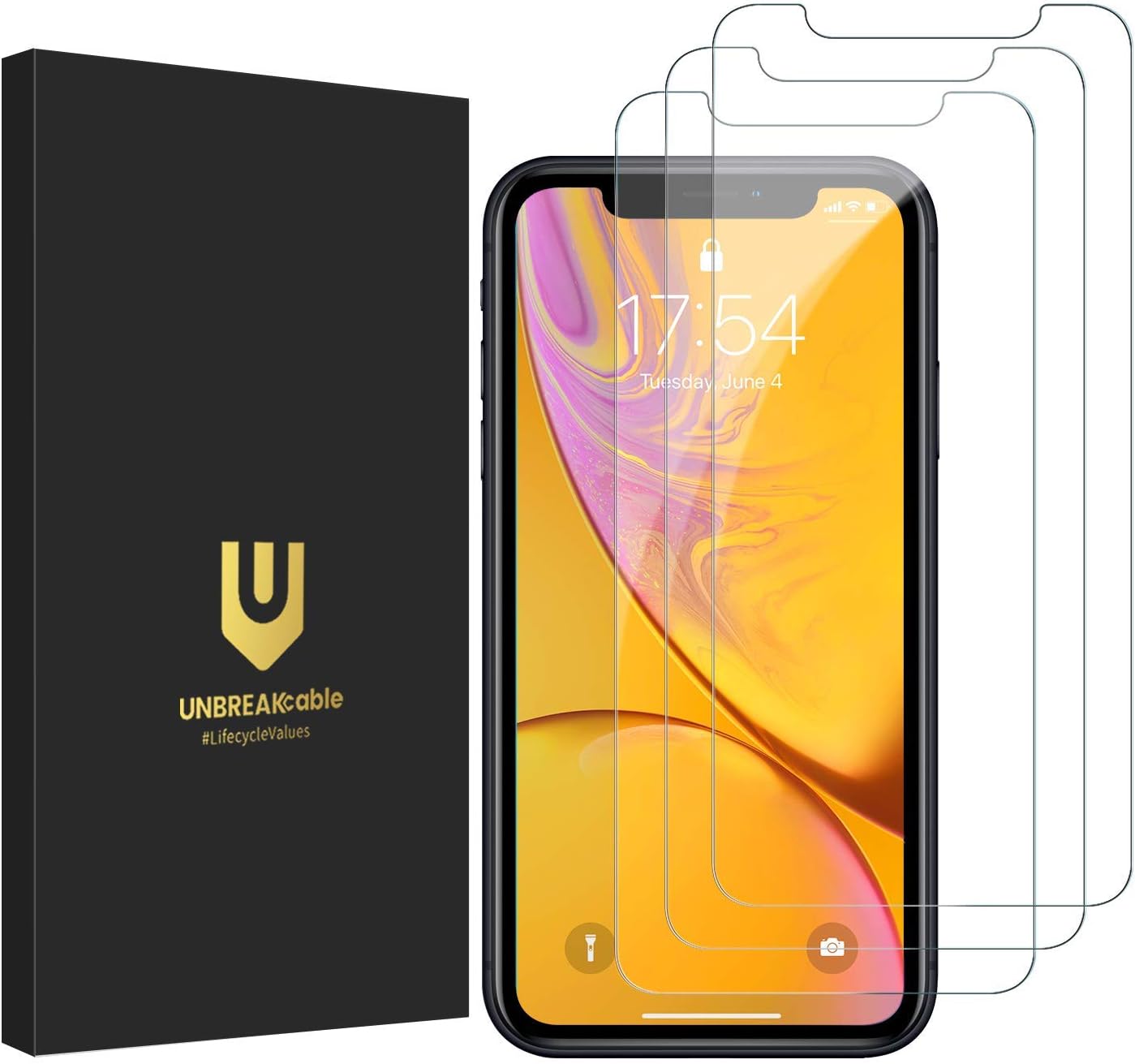 UNBREAKcable iPhone XR Glass Screen Protector Amazon.co.uk Electronics