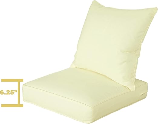 Amazon Com Sewker Outdoor Chair Cushion 24x24 Deep Seat Patio Furniture Replacement Cushions Set Beige Kitchen Dining