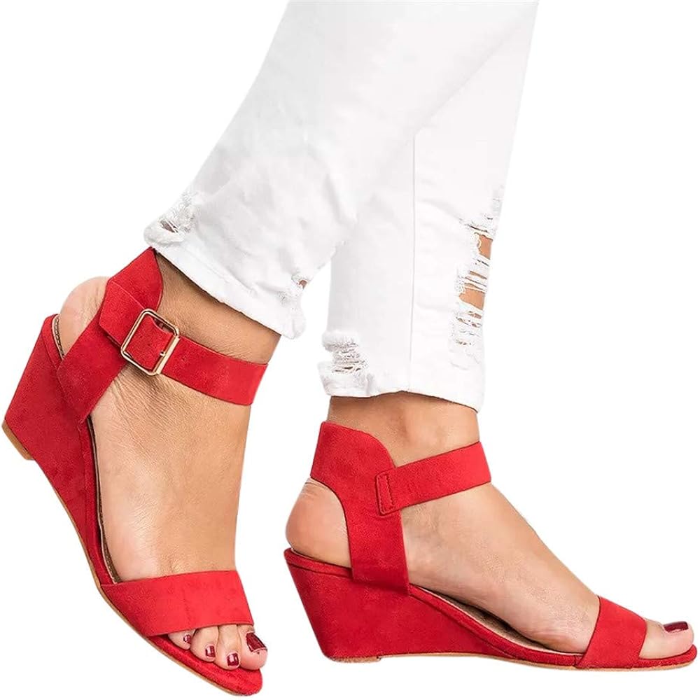 red low sandals