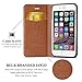 iPhone 8 Plus/iPhone 7 Plus Case, BELK[Simple Retro Style]Handmade Soft Leather Flip Folio Slim Wallet Cover Case[Magnetic Closure][Credit Card Slot][TPU Bumper][Kickstand] For iPhone 7 Plus /8 Plus