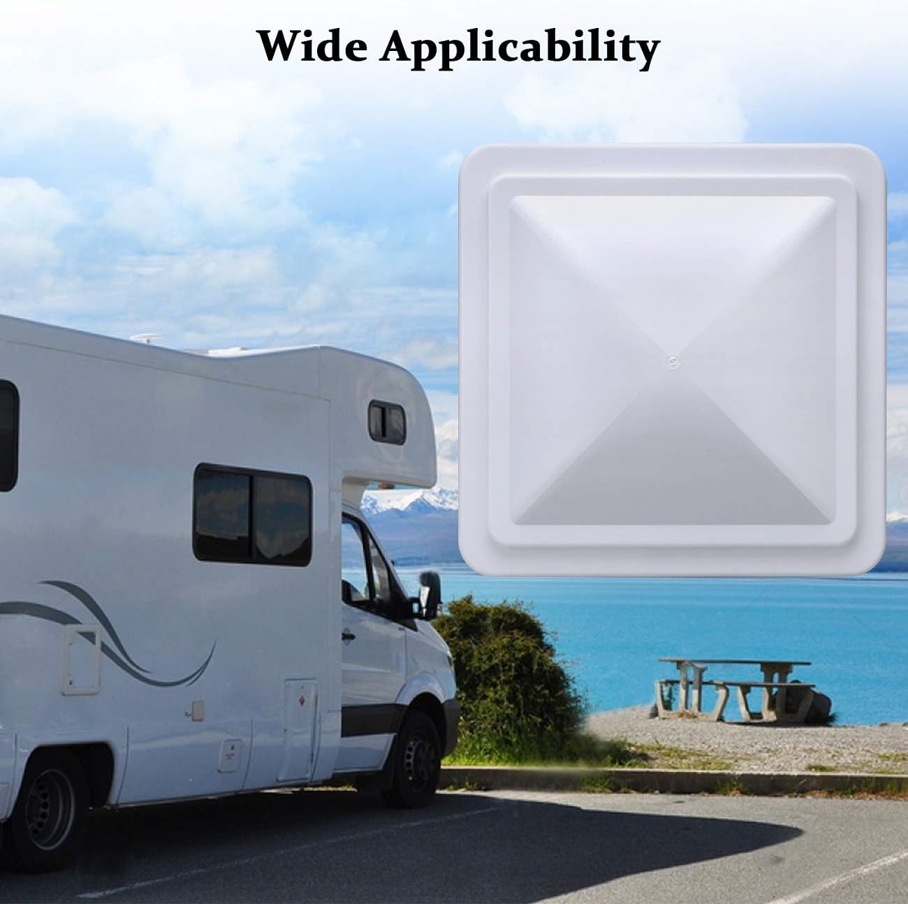 VETOMILE RV Roof Vent Lid Cover Universal Replacement 14 Inch White for Camper Trailer (1 Pack): Home Improvement