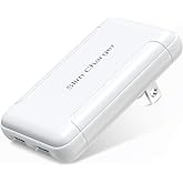 Charger Block, OKRAY Flat&amp;Foldable Dual USB-A Ports Phone Charger Wall Plug | 5v/3a Fast Charging Block Extra-Slim Portable Charger Travel Adapter for iPhone 14 13 12 11 XR XS,iwatch,iPad, Galaxy A16 A37