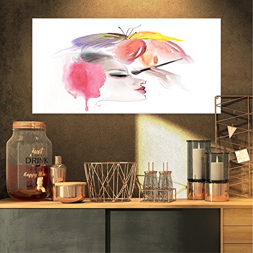 Design Art Designart Eye Lash Face Woman Cosmetic Canvas Wall Art Print 32x16 White From Amazon Daily Mail