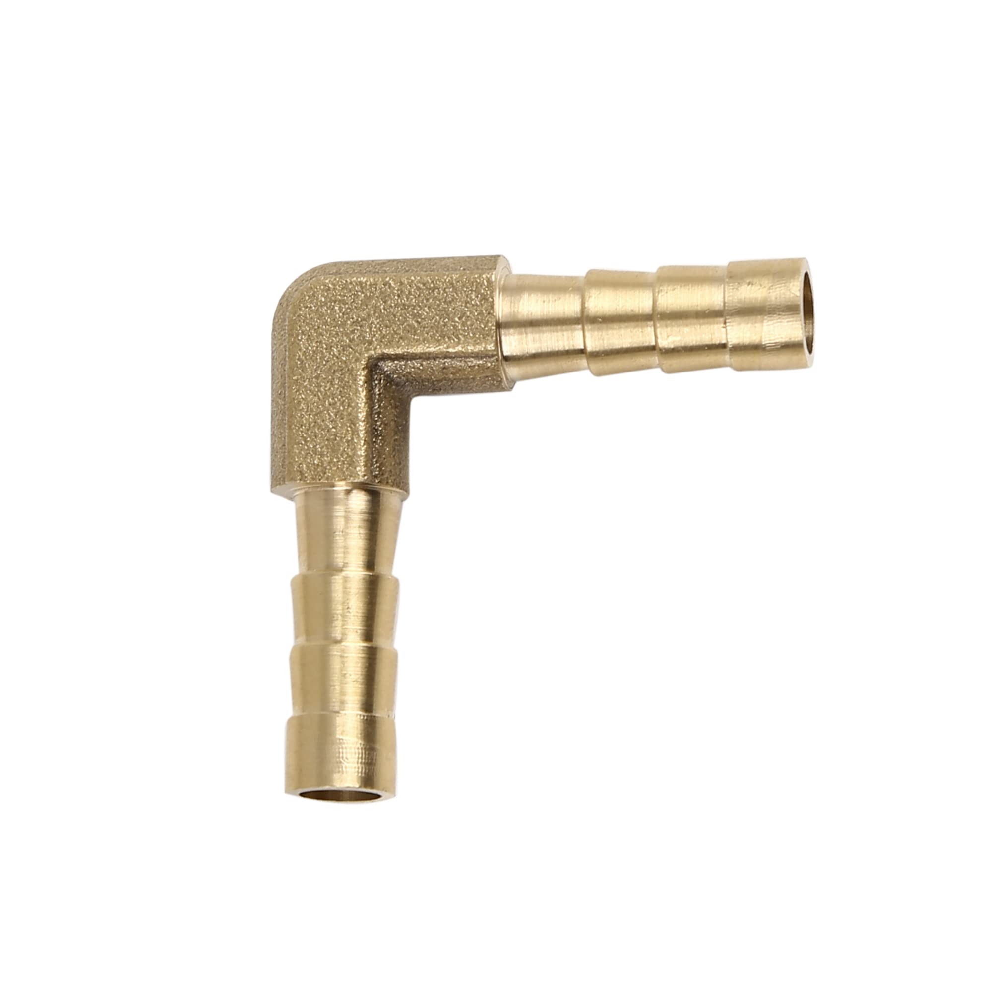 X AUTOHAUX 6mm Brass Barb Elbow 90 Degree Male Fitting for Air Water Gas Oil