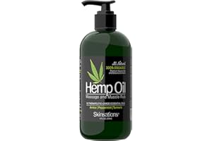 Skinsations – Hemp Massage Oil & Sore Muscle Rub | 100% Organic, 10 Essential Oils for Natural Relief, Arnica, Turmeric, Peppermint, Lavender in a Sweet Almond Oil and Hemp Seed Oil Base