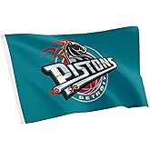 Desert Cactus Detroit Pistons Flag NBA 100% Polyester Indoor Outdoor 3x5 feet National Basketball Association Team Flags (Vintage Flag J)