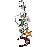 LSBDJDL Star Moon Alphabet Keychain, Cute Bag Charm, Purse Accessories for Women