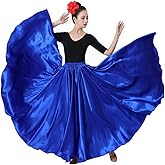 Womens Full Ankle Length Retro Long Maxi Tea Skirt for Dance Halloween Costume Party Cosplay Renaissance Festival Faire