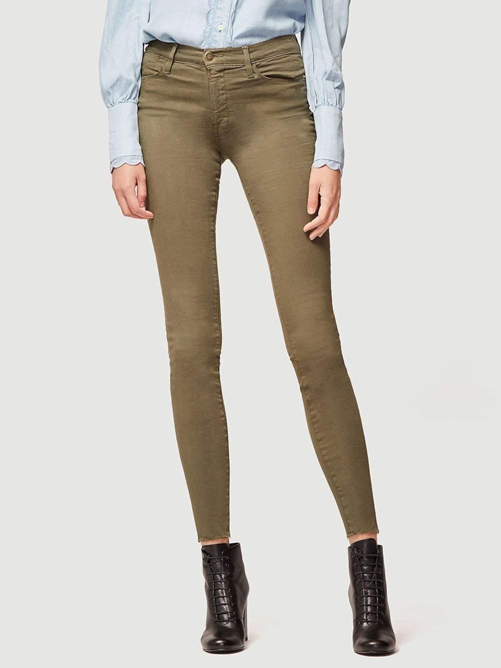 frame le high skinny raw edge jeans