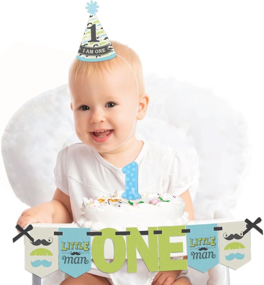 Best boy 1st birthday high chair decorating kit