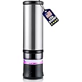 2 in 1 Hydrogen Water Bottle Generator – SPE/PEM Technology – Stainless Steel Bottle with Self Cleaning Mode – 11oz / 330ml – Up to 1300 PPB Hydrogen Enriched Water