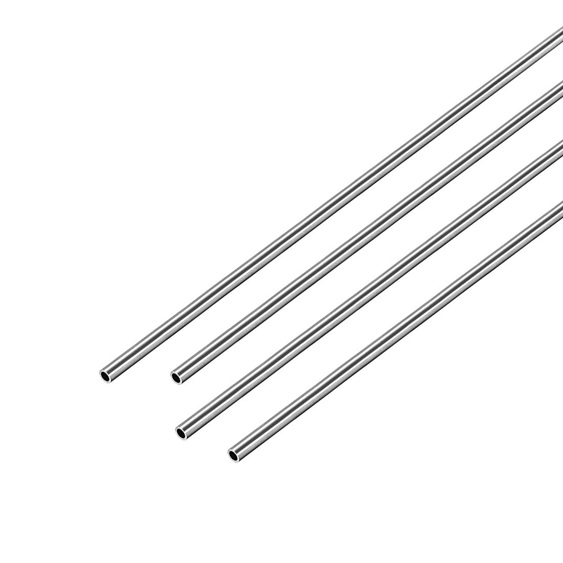 uxcell 304 Stainless Steel Round Tubing 2mm OD 0.15mm Wall Thickness 250mm Length Seamless Straight Pipe Tube 4 Pcs