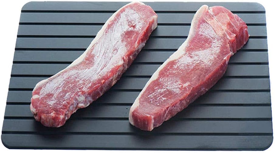 True Face Defrosting Tray 29.5cm x 20.5cm Quick Thaw Aluminium Black