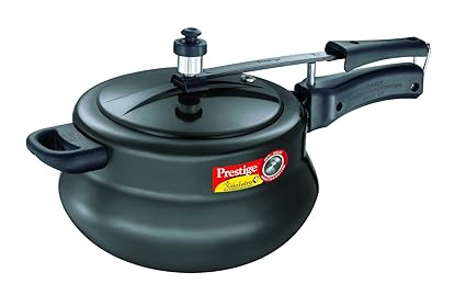 Prestige Nakshatra Plus Hard Anodised Aluminium Pressure Handi, 5 Litres, Black