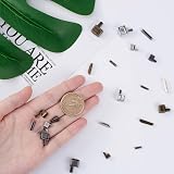PH PandaHall 12 Sets Metal Zipper Latch Slider Retainer 3 Color Sizes view 3