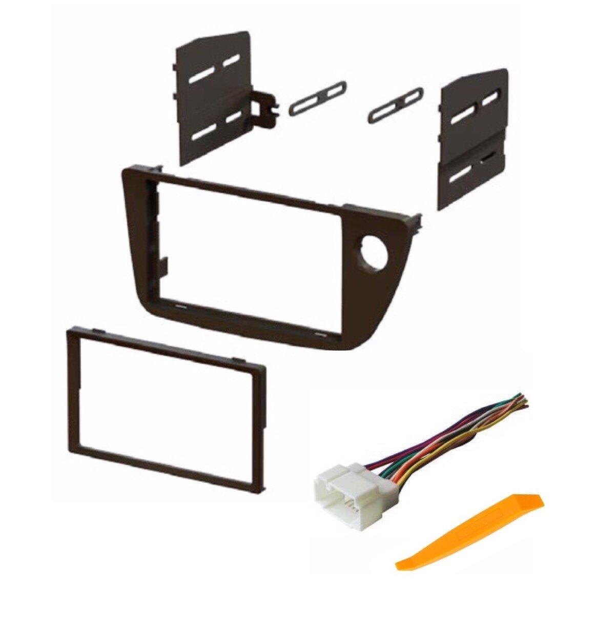 ASC Audio Car Stereo Dash Install Kit and Wire Harness for Installing an Aftermarket Double Din Radio for 2002 2003 2004 2005 2006 Acura RSX