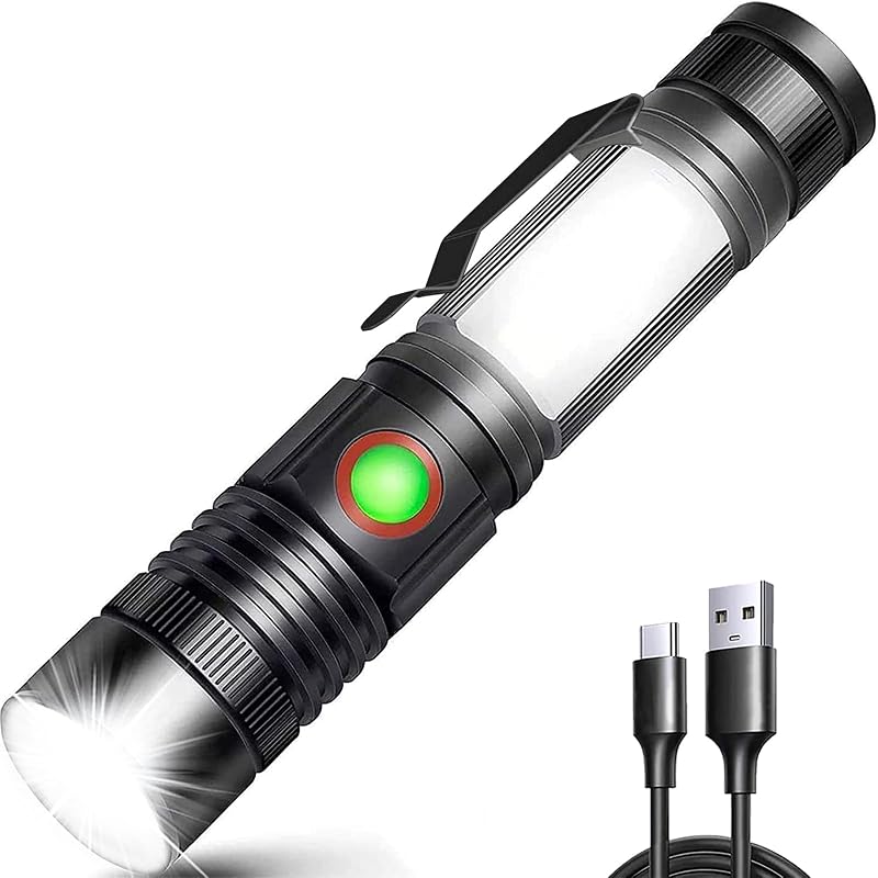 REHKITTZ Torch LED 2000 Lumen S2600 Rechargeable Pocket Flashlight 2500mAh