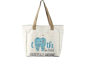 CMNIM Dental Makeup Bag Dental Hygienist Gifts Dentist Dental Assistant Graduation Gifts for Women Dentist Thank You Cosmetic Bag Tooth Be Told You're Really Awesome (Dental Two Pockets TB)