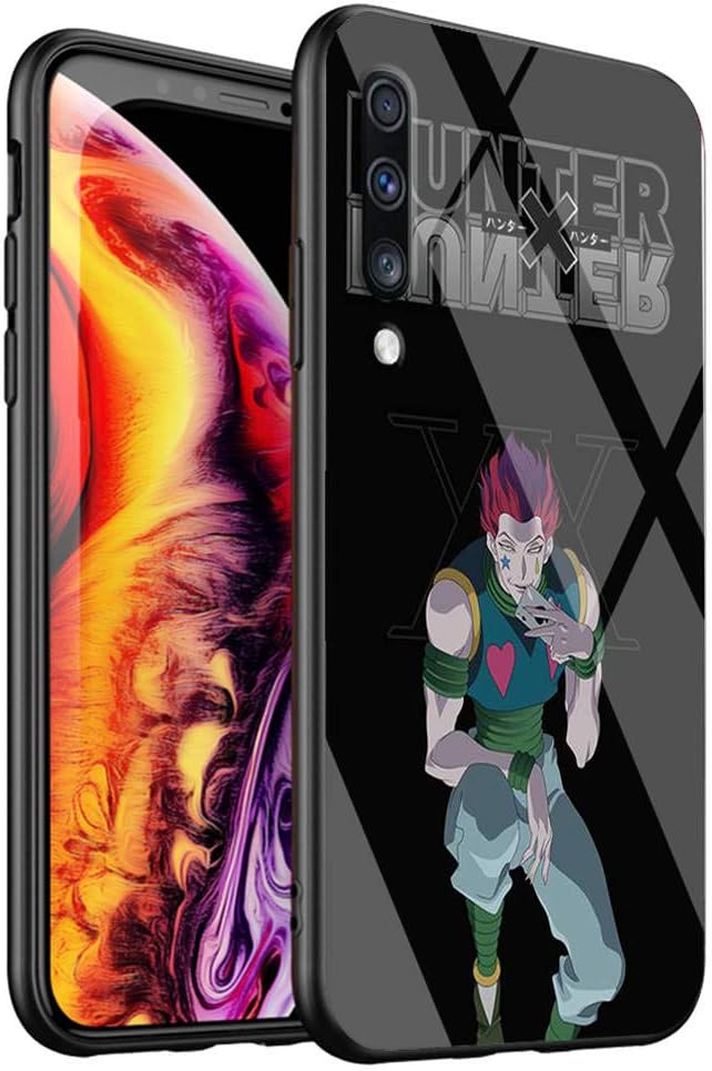 Phone Case for Samsung Galaxy A30，Tempered Glass Back Cover For Scratch And Fall Resistance DT-149 Hunter X Hunter Anime