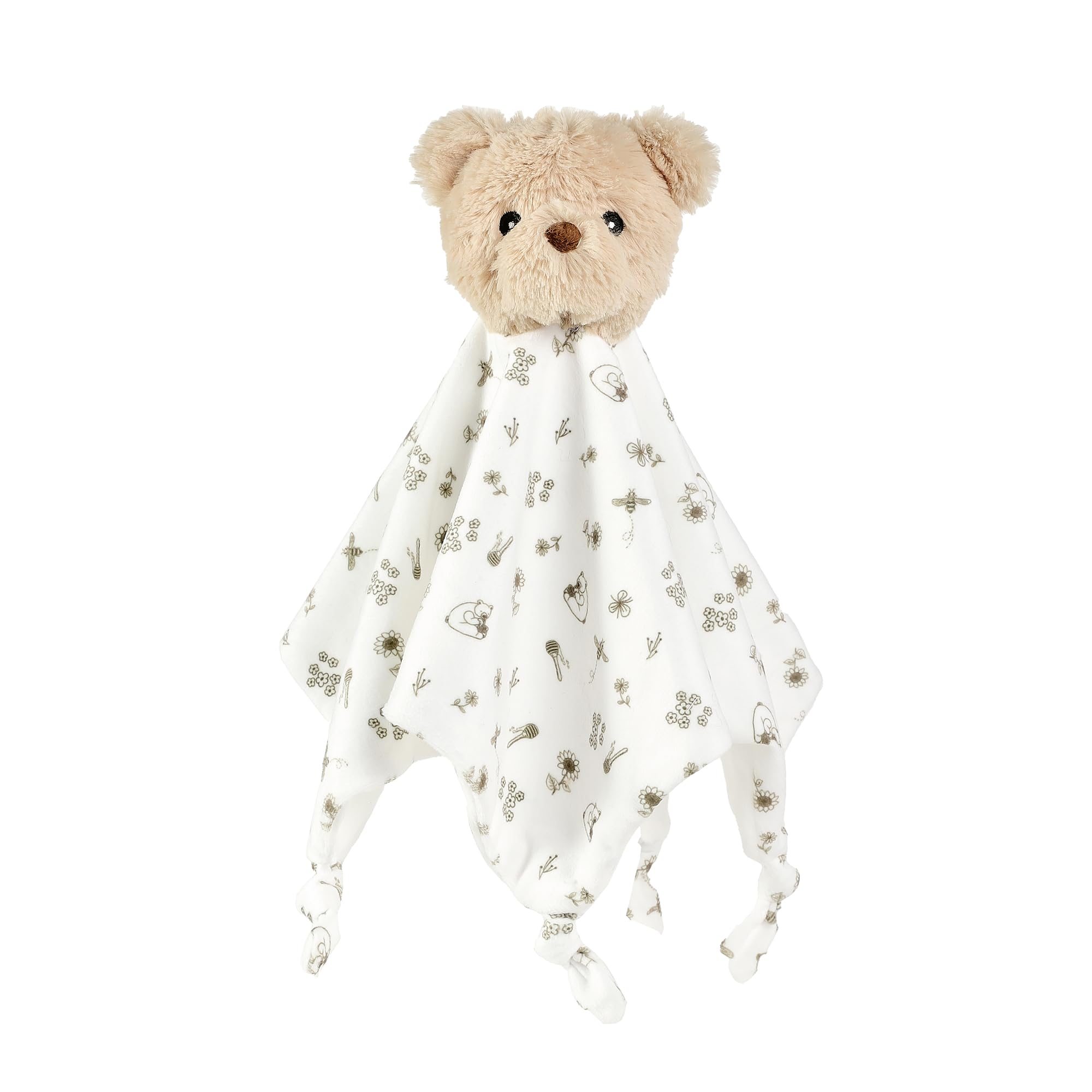 CREVENT Cozy Plush Baby Security Blanket, Soft Bear Lovey for Baby Girls and Boys, Comfort Blanket, Birthday Gift