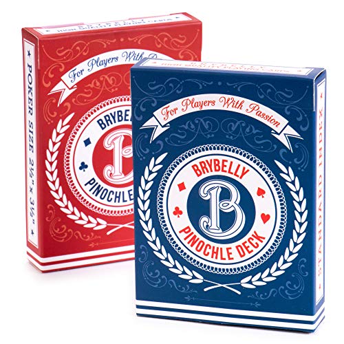 Pinochle Card Game Kit 2 Custom Specialty Decks of 48 Playing Cards