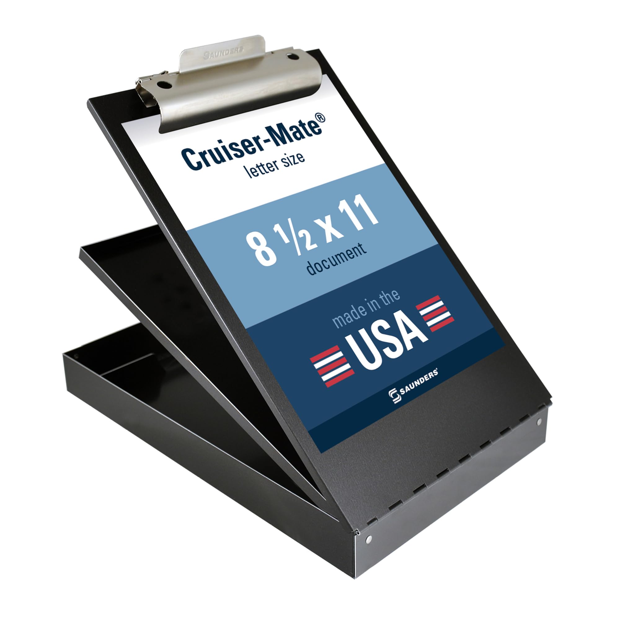 Saunders Cruiser-Mate Storage Clipboard, Black