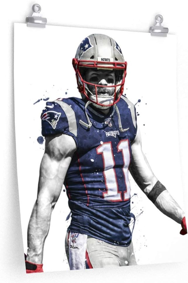 Amazon Com Tiktok Studio Julian Edelman Poster Julian Edelman Print New Patriots Poster American Football Print Football Poster Nfl Wall Decor Man Cave Gifts S 11 X 17 Inch 28 X 43