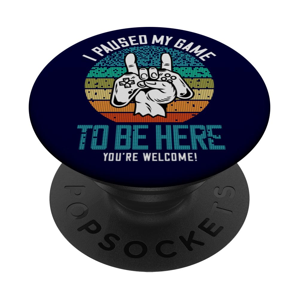 Born To Game Forced To Go To School | Gamer Saying PopSockets Swappable PopGrip