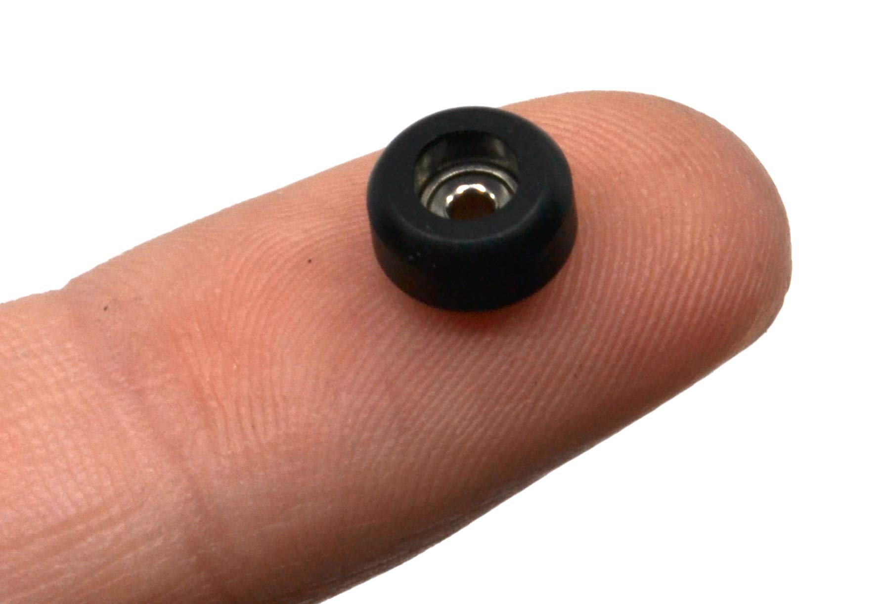 Teak Tuning CNC Polyurethane Fingerboard Bearing Wheels, Black - Set of 4 Wheels - Durable Material with a Hard Durometer