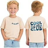 SANIXJOO Big Brother T-Shirts Toddler Boys Cool Big Bro Club Tee Tops Sibling Reveal Shirt Big Brother Gifts for Toddler Boy