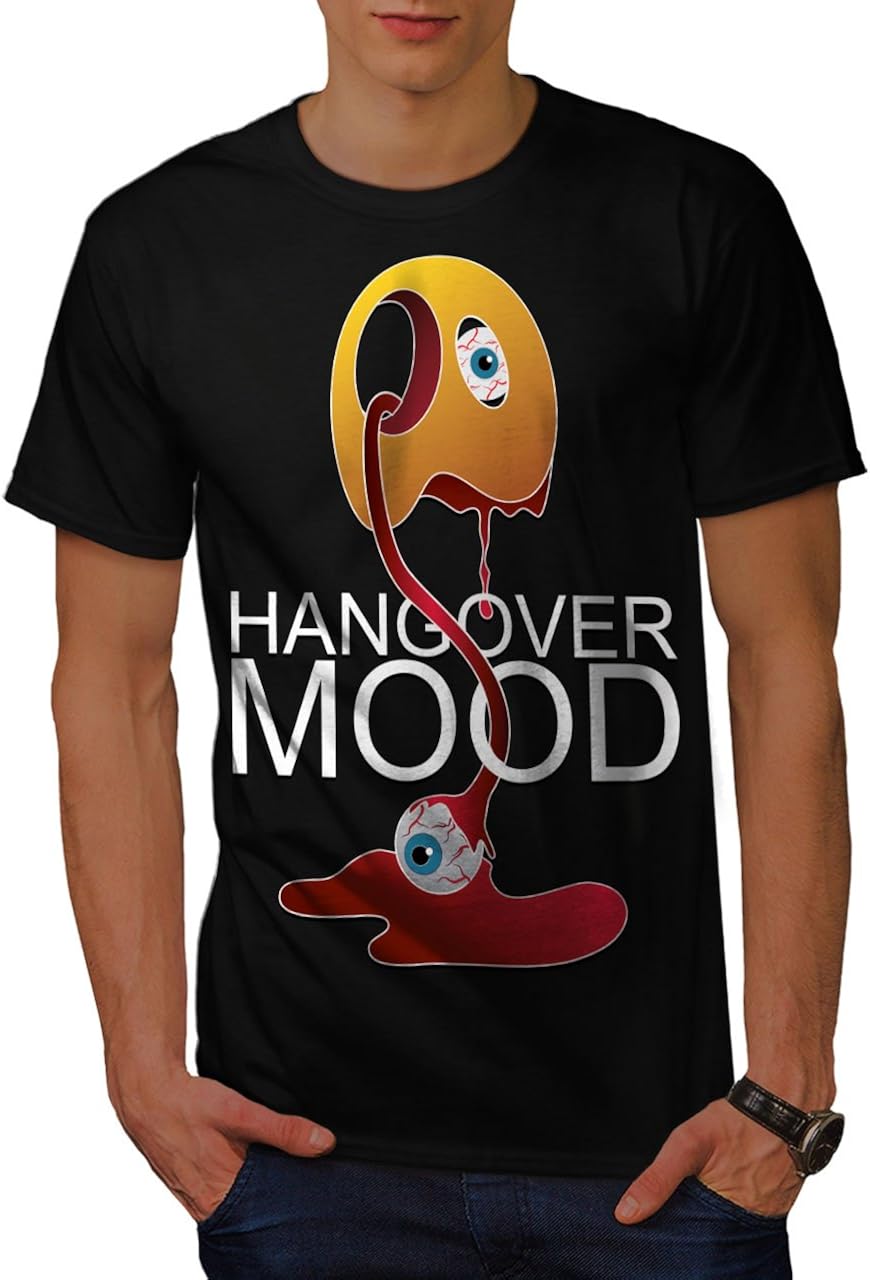 Wellcoda Weird Hangover Cool Mens TShirt, Weird Graphic Design Printed Tee Amazon.co.uk Clothing