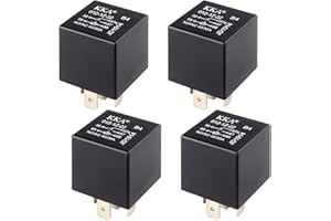 ECOCSTM 4 PCS Relays, 5 Pin Relay, 40A Waterproof Car Relays, 12V Relay Switch for Electric Cooling Fans, Motor Starters, Automotive Taillights