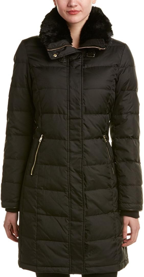 cole haan signature hooded down maxi puffer coat