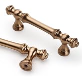 Asidrama 10 Pack 3 Inch(76mm) Champagne Bronze Kitchen Cabinet Handles,Brushed Brass Cabinet Pulls Kitchen Cabinet Hardware for Cupboard Gold Drawer Pulls