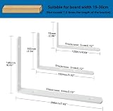 Mooche 8Pcs White Shelf Brackets 125mm L Shape Heavy Duty Wall Mount view 4