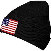 KKRMTUG Flag Beanie Hat for Women Men Winter Warm Patriotic Knitted Hat Soft Stretchy Ski Beanie Cap Unisex Skull Caps