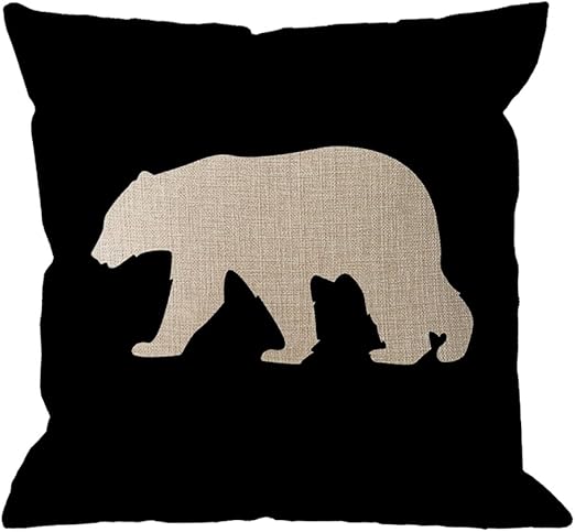 Amazon Com Hgod Designs Throw Pillow Case Black Background Bear