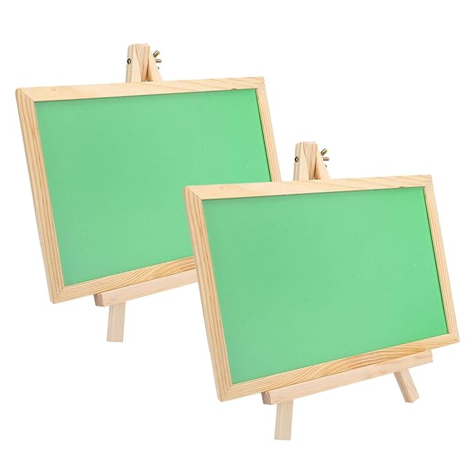 Wooden Chalkboard, Writing Board, 2Pcs for Writing Painting Home