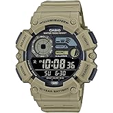Casio WS1500H Series | Men&rsquo;s Digital Watch | 100M WR | Dual Time | Countdown Timer | LED Light | Moon Phase | Fishing Mode | Auto Calendar | Multi Alarms | 1/100 SEC Stopwatch