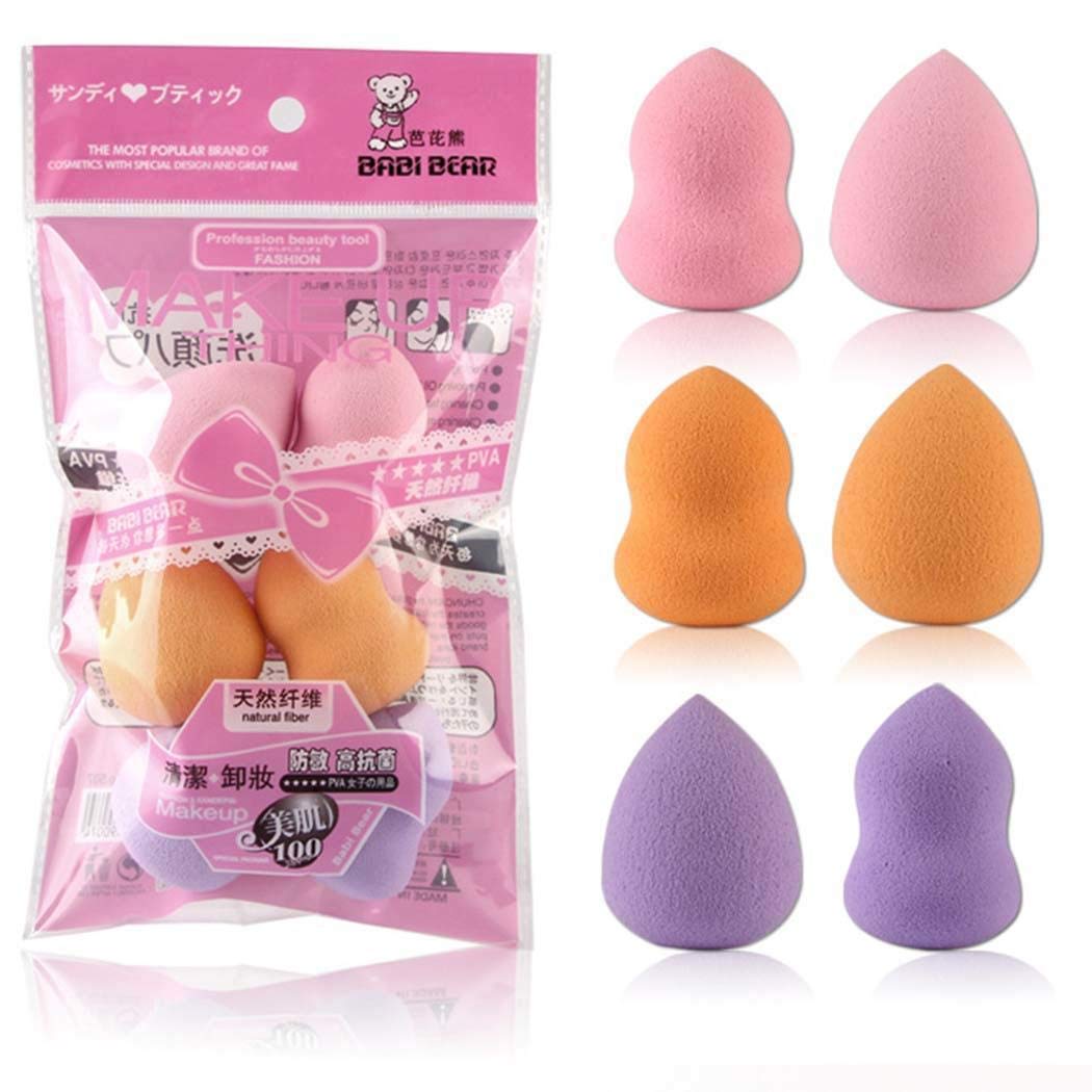 MAMOIU 6Pcs/Pack Makeup Sponge Blender, Soft Elastic Makeup Sponge Gourd Dripping Puff Blenders & Sponges