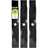 Maxpower 561736B 3-Blade Mulching Set for 48 Inch Cut Poulan/Husqvarna/Craftsman Replaces 173921, 532173921 , Black